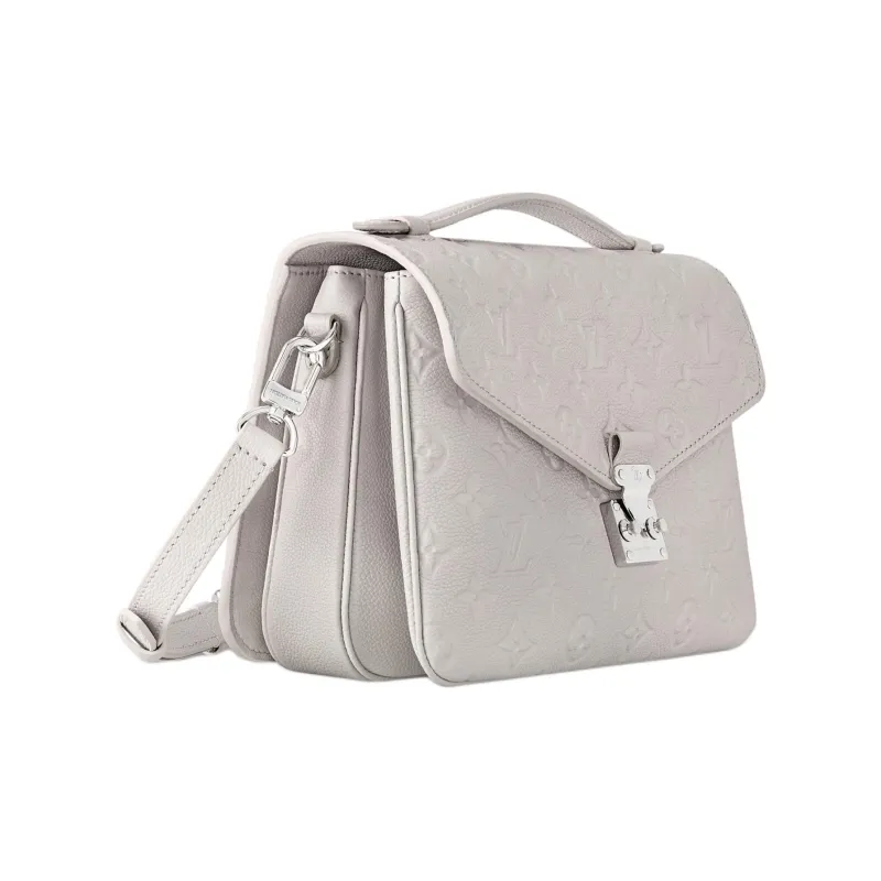 LOUIS VUITTON Pochette Metis Cow Leather Messenger Bag, Handbag, Shoulder Bag, Crossbody Bag Women's Mist Gray-1