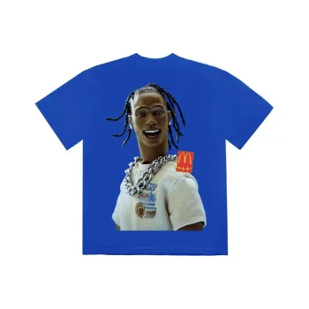 Travis Scott x Mcdonald's , T Shirt Unisex Blue