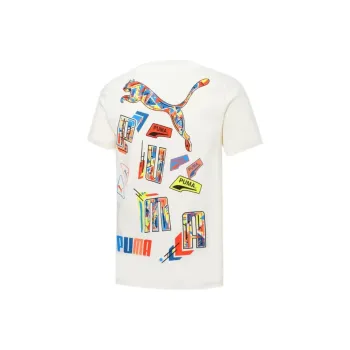 PUMA Set in Sleeve T Shirt Unisex Ecru