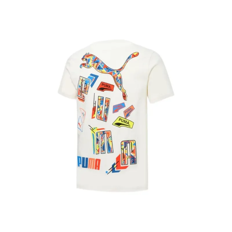 PUMA Set-in Sleeve T-Shirt Unisex Ecru-0