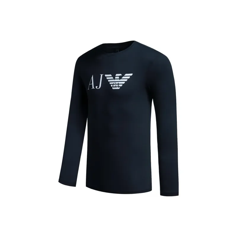 ARMANI JEANS T Shirts Men Navy Blue-0