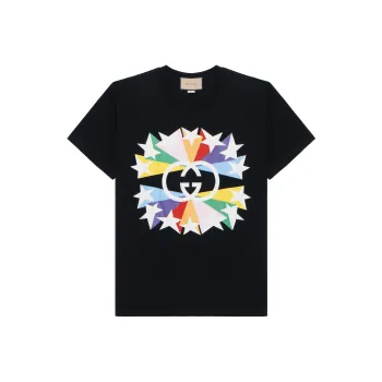 GUCCI Interlocking G Star Burst Print T shirt