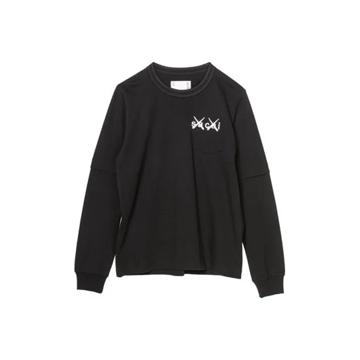 KAWS X Sacai Embroidery L/S Tee-0