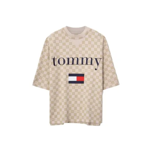 Tommy Hilfiger T Shirts Unisex ACI Khaki Print