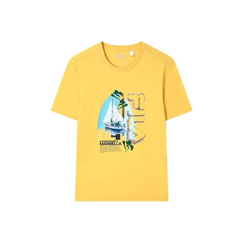 FILA T Shirts Men Yellow-0