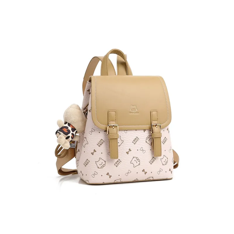 JANE KLAIN Synthetic Leather Backpack Regular Women's Cherry Blossom Pink/Apricot/Pink-6