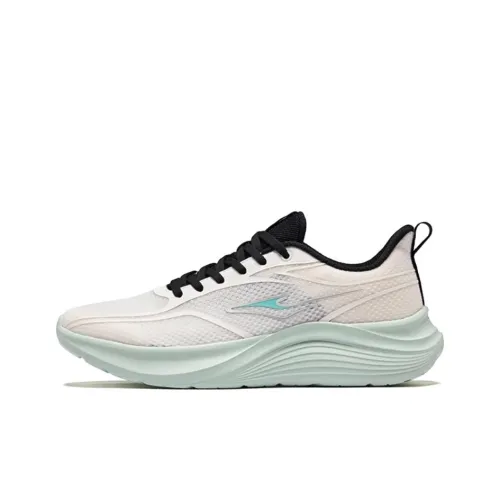 Erke Breathable And Wear resistant Low Top Casual Running Shoes Men's White Green