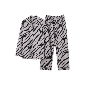 Qiao Ni Tong Pajama Set Men's Gray