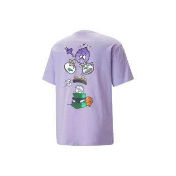 PUMA X 8enjamin Co branded Series T Shirts Unisex Lavender