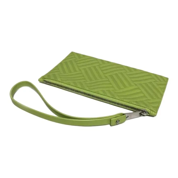 Bottega Veneta Rubber Clutch Small Size Women's Green-2