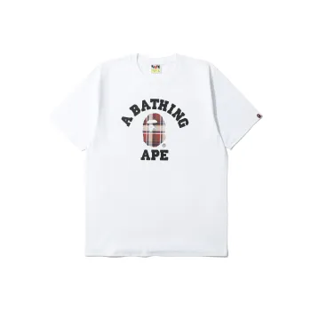 A BATHING APE Check College Tee