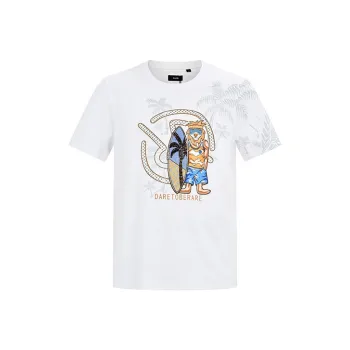 RARE Crew Neck Short Sleeved T Shirts Men's White