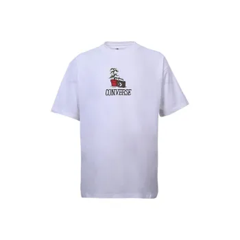 Converse Drop Shoulder Sleeve T Shirt Men's White