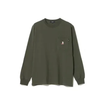 Beams T-Shirts Men Olive Green
