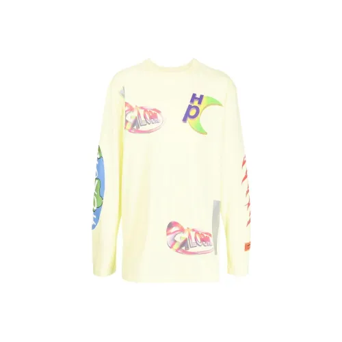 HERON PRESTON Global-print Long-sleeve T-shirt
