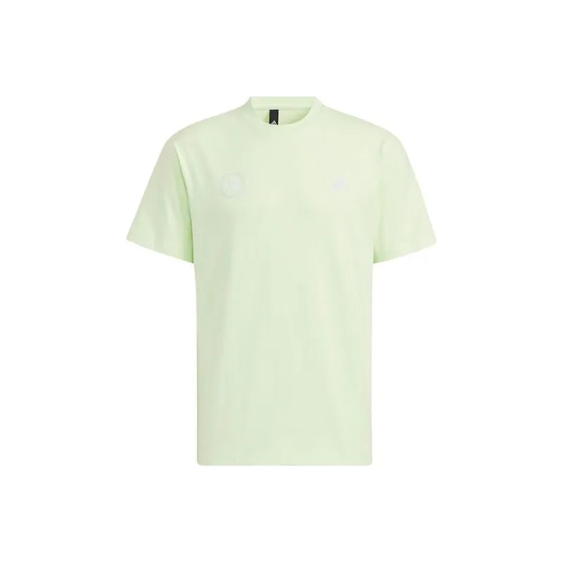 Adidas T Shirts Men Yellow Green-0