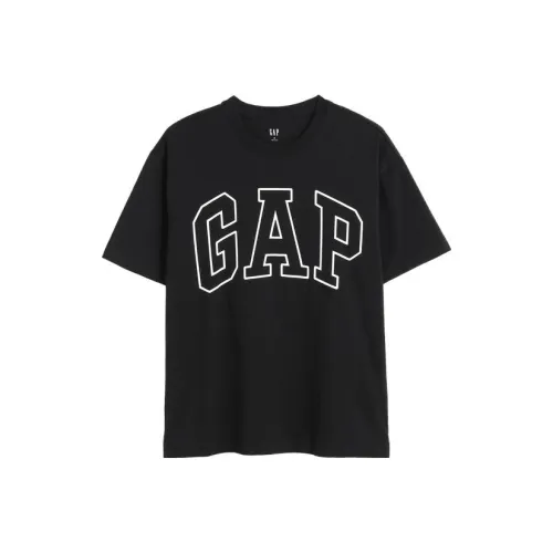 GAP Drop Shoulder Sleeve T-Shirt Unisex Black