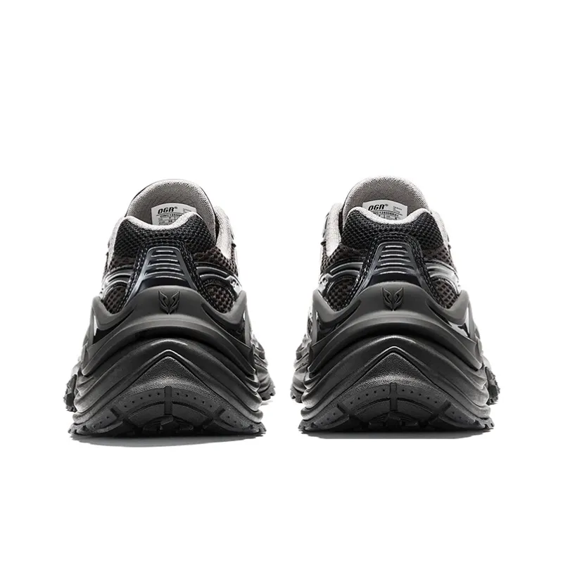 OGR Cushioning, Breathable, Height Increasing Low Top Casual Running Shoes Unisex Black OG BLACK-4
