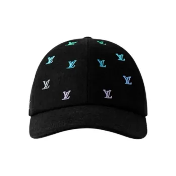 LOUIS VUITTON 100% Cotton Denim Baseball Caps Men's Black