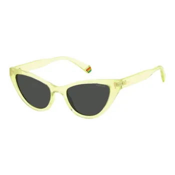 Polaroid Plastic Cat Eye Sunglasses Women's Yellow