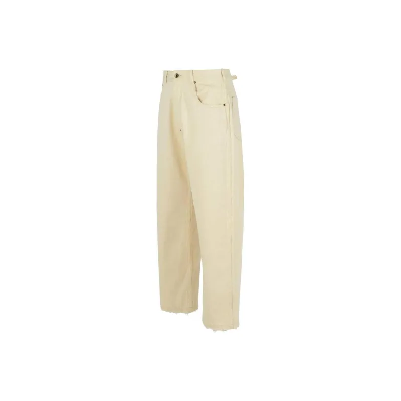 Maison Margiela Buckle Detailed Straight Leg Jeans-2