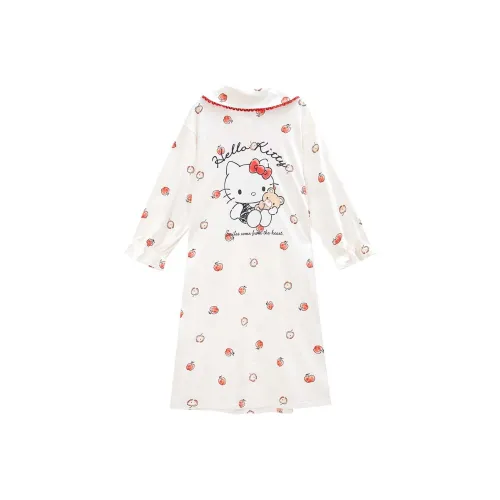 GUKOO x Hello Kitty Sanrio Series Nightgown Women's Jade White