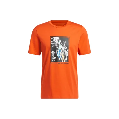 Adidas Originals T Shirt Men's Orange Red