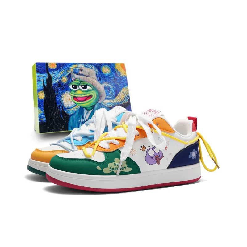 Pepe The Frog Skateboard Shoes Unisex-7