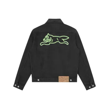 Ice Cream Logo Print Denim Jacket