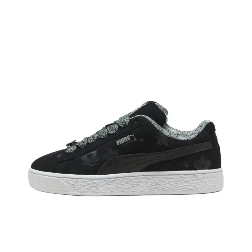 HELLO CHEVRON & FRIENDS x PUMA Suede XL Anti Slip Wear Resistant Low Top Skateboard Shoes Women's Black