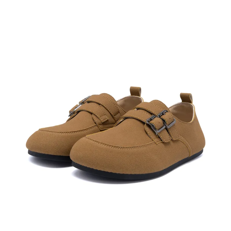 HUANQIU Women's Casual Shoes 0.5cm Women's Brown-4