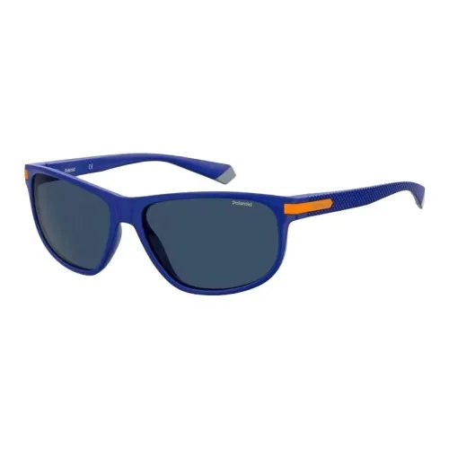 Polaroid Irregular Shape Sunglasses Men's Blue