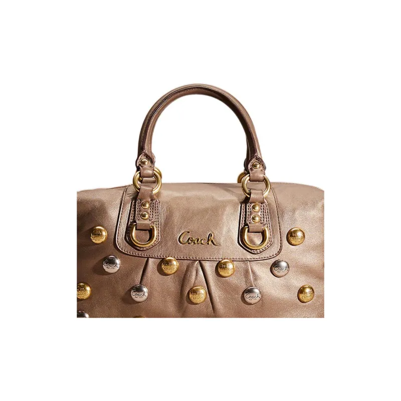 COACH Ashley Leather Travel Bag Handbag Shoulder Bag Women's-3
