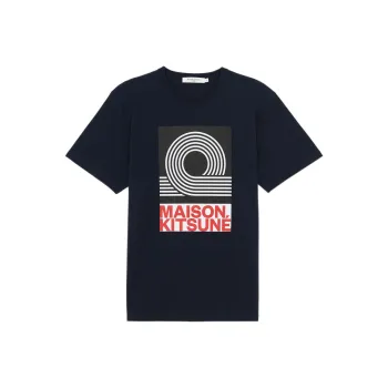 Maison Kitsune T Shirts Men Navy Blue