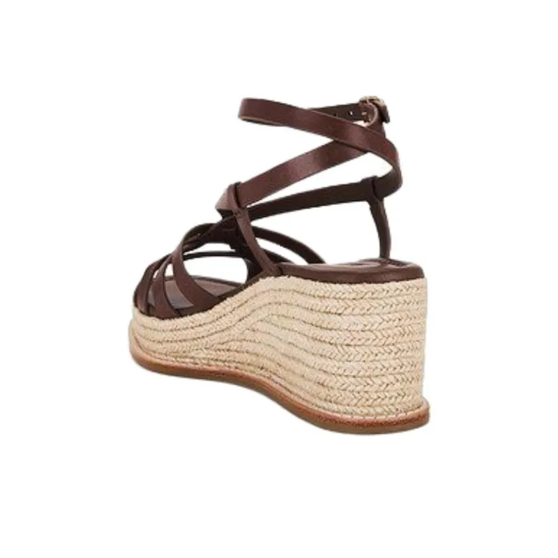 PAIGE Jill Espadrille Strap Sandals 6.5cm Women's Brown-4