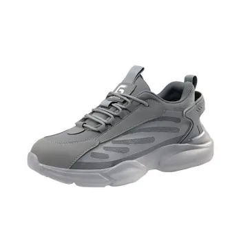 GUYISA Non slip, Wear resistant, Impact resistant Low Top Chunky Sneakers Men's Gray