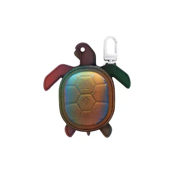 LOUIS VUITTON Canvas Leather Metal Parts Pendants Men's Blue