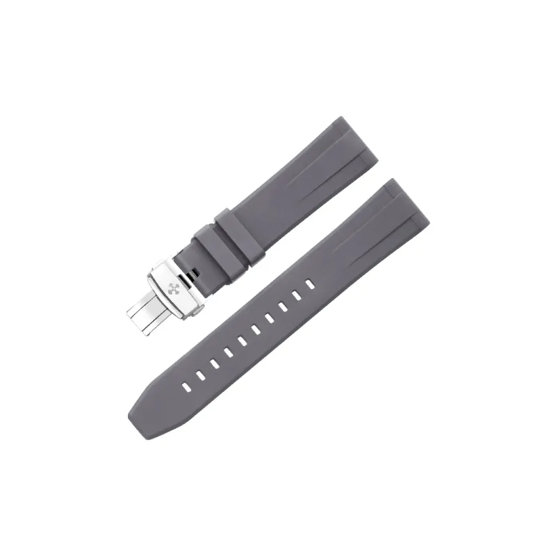 VAGENARI Flat Head One Size 18 19 20 21 22 23 24mm Extended Length, Compatibility Watch Band Fluoroelastomer Material-9