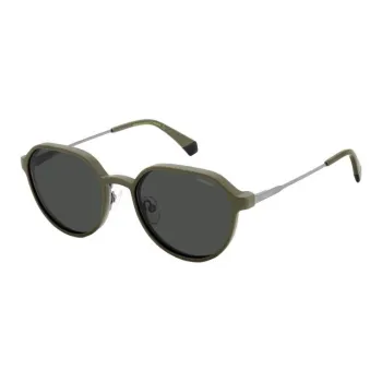 Polaroid Metal Irregular Shape Sunglasses Unisex Green