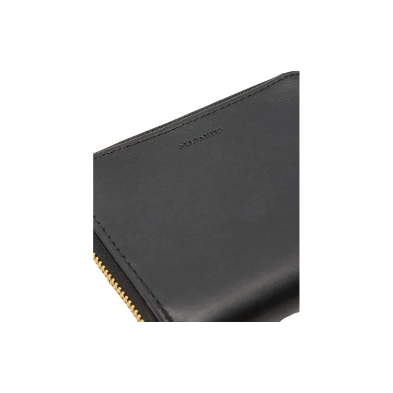 ALLSAINTS Cow Leather Wallet Unisex Black-4