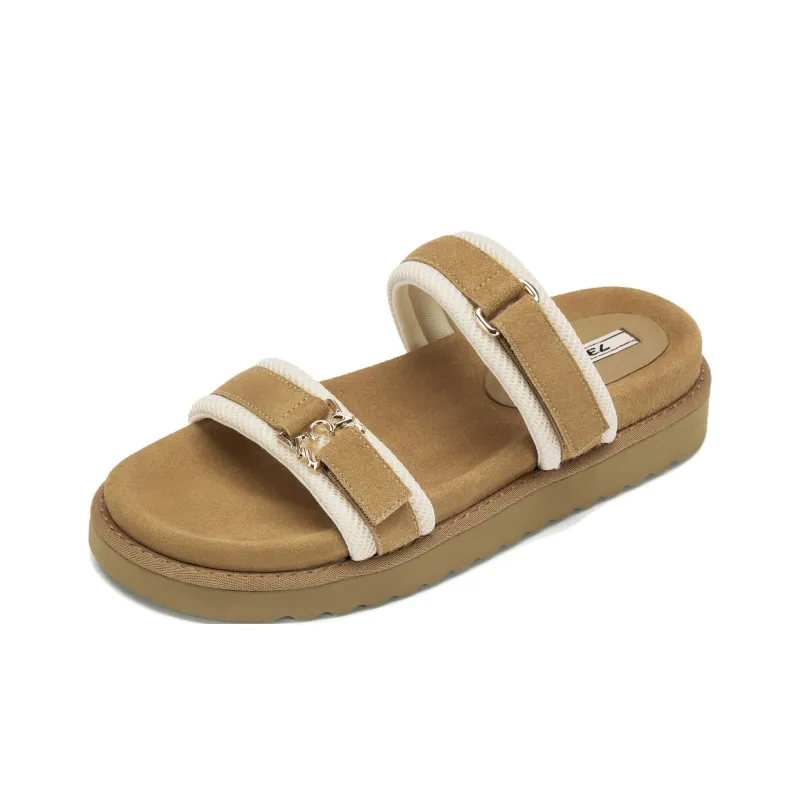 73Hours Cream Edge Beach Sandals Women's-6