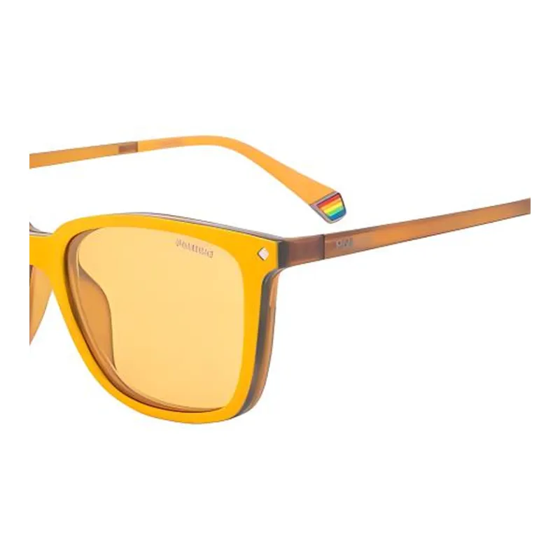 Polaroid Injection Molded Square Sunglasses Unisex Yellow-1