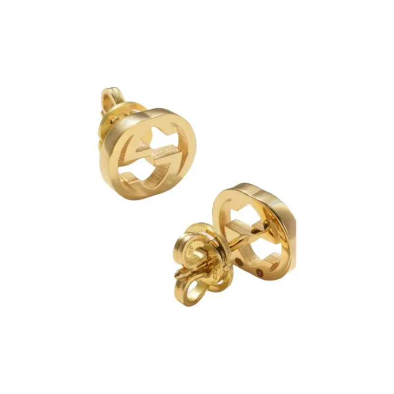 GUCCI 18K Gold Stud Earrings Women's Gold-1