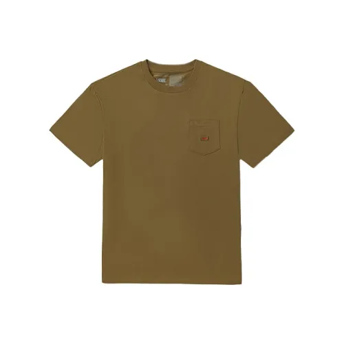 Vans Drop Shoulder Sleeve T Shirt Unisex Earth Yellow