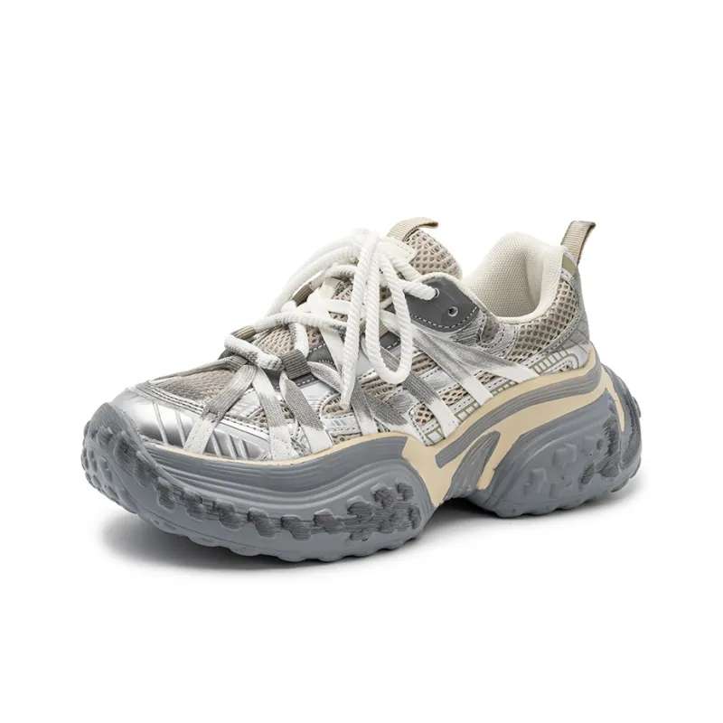 Snow Know The Answer SKTA Anti Slip And Wear Resistant Lightweight Low Top Chunky Sneakers Unisex-13