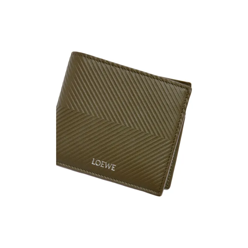 LOEWE Calfskin Wallet Men's Dark Khaki Green-4