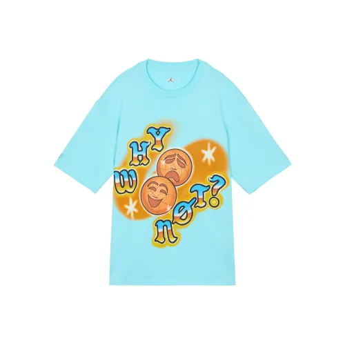 Jordan Drop Shoulder Sleeve T Shirt Men's Pink Blue