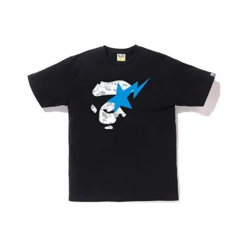 Bape Space Camo Ape Face On Bapesta Tee