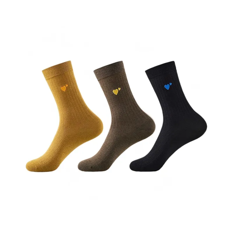 H YXIANG Mid Calf Socks Unisex 3 Pack-4