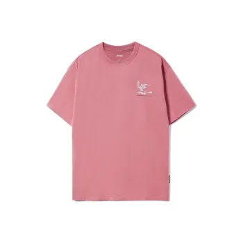 LINING Skateboard T Shirts Men Dirty Pink Red